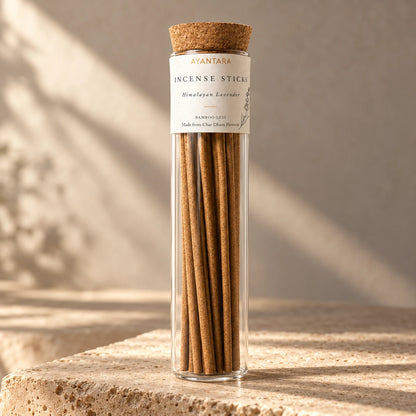 Himalayan Lavender Incense Sticks | Bambooless & Charcoal-Free | 12 Sticks