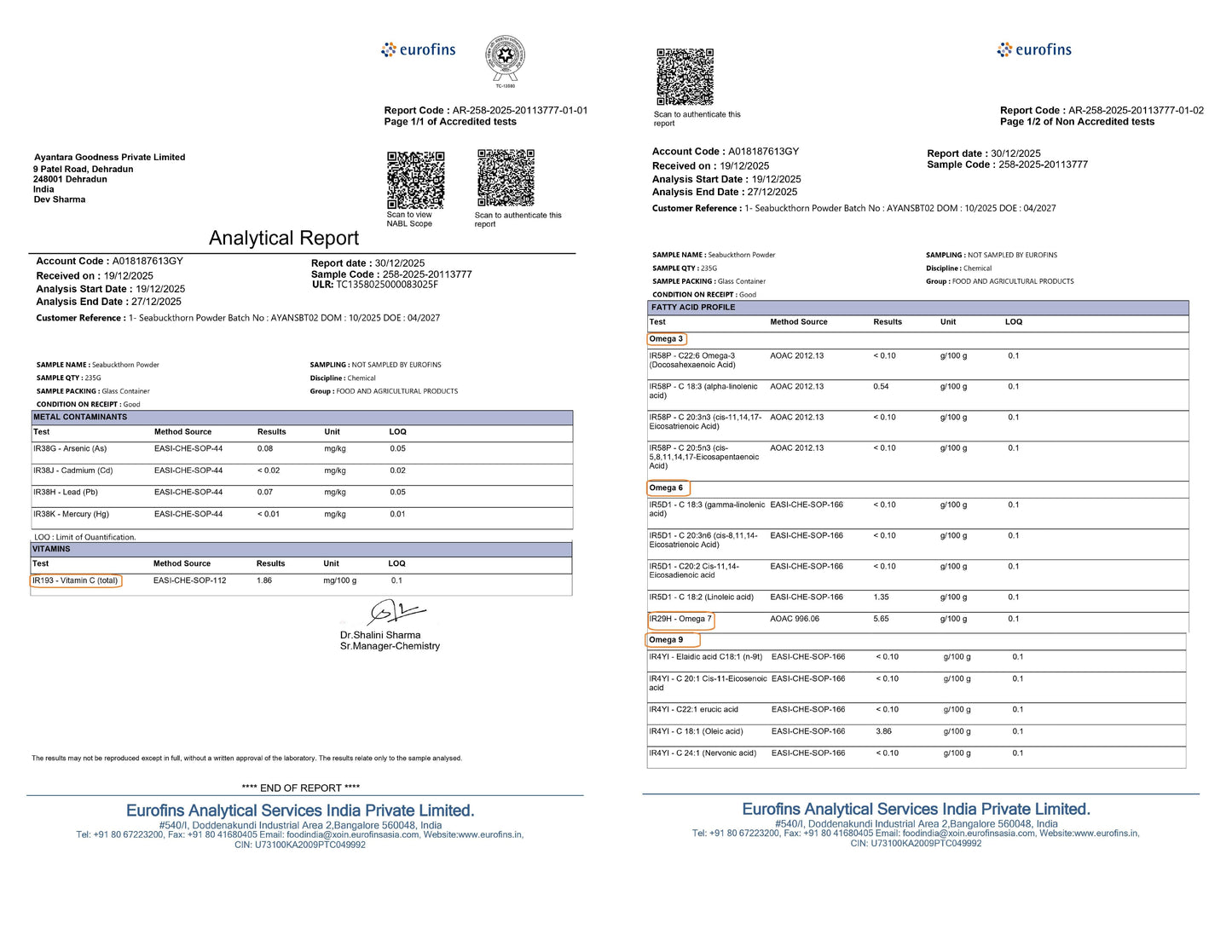 Himalayan Sea buckthorn Powder | 100 % Pure & Natural